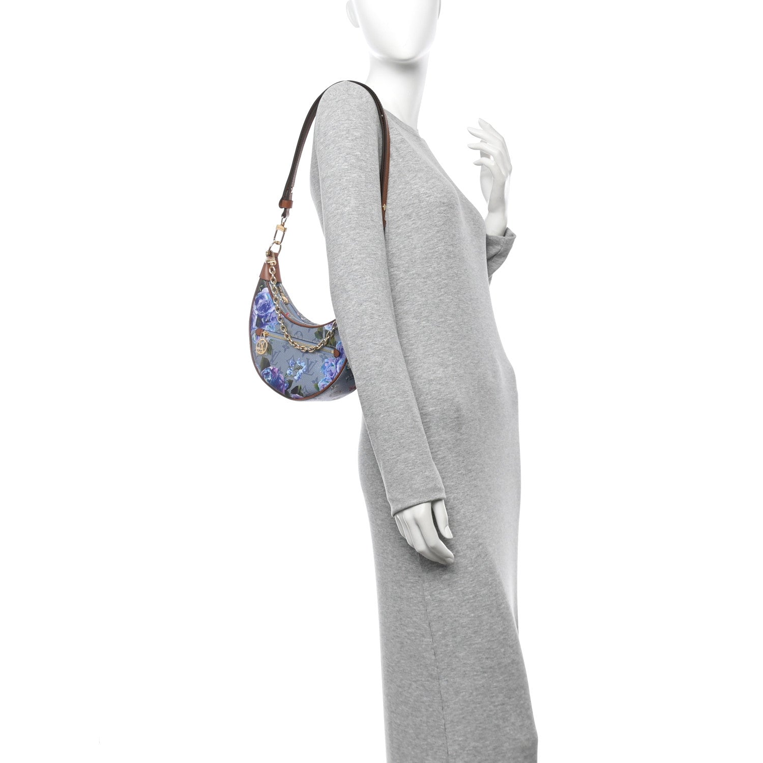 Metallic Monogram LV Garden Loop PM Blue