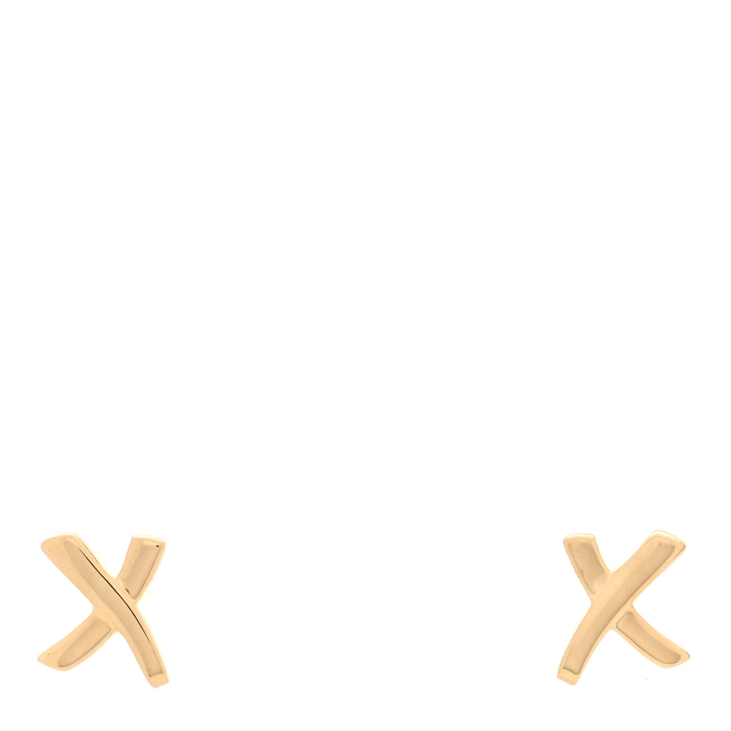 18K Yellow Gold Mini Paloma's Graffiti X Earrings