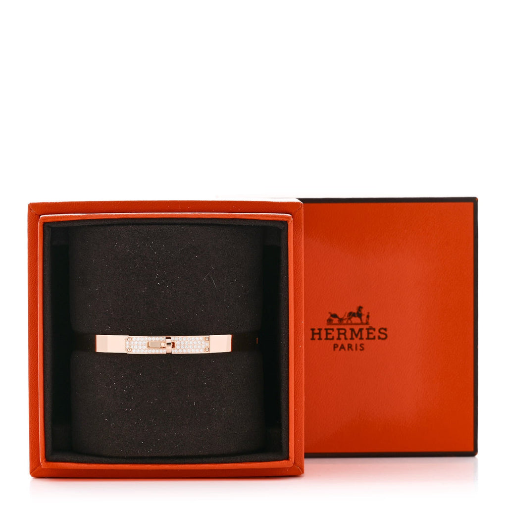 18K Rose Gold Diamond PM Kelly Pave Bracelet SH