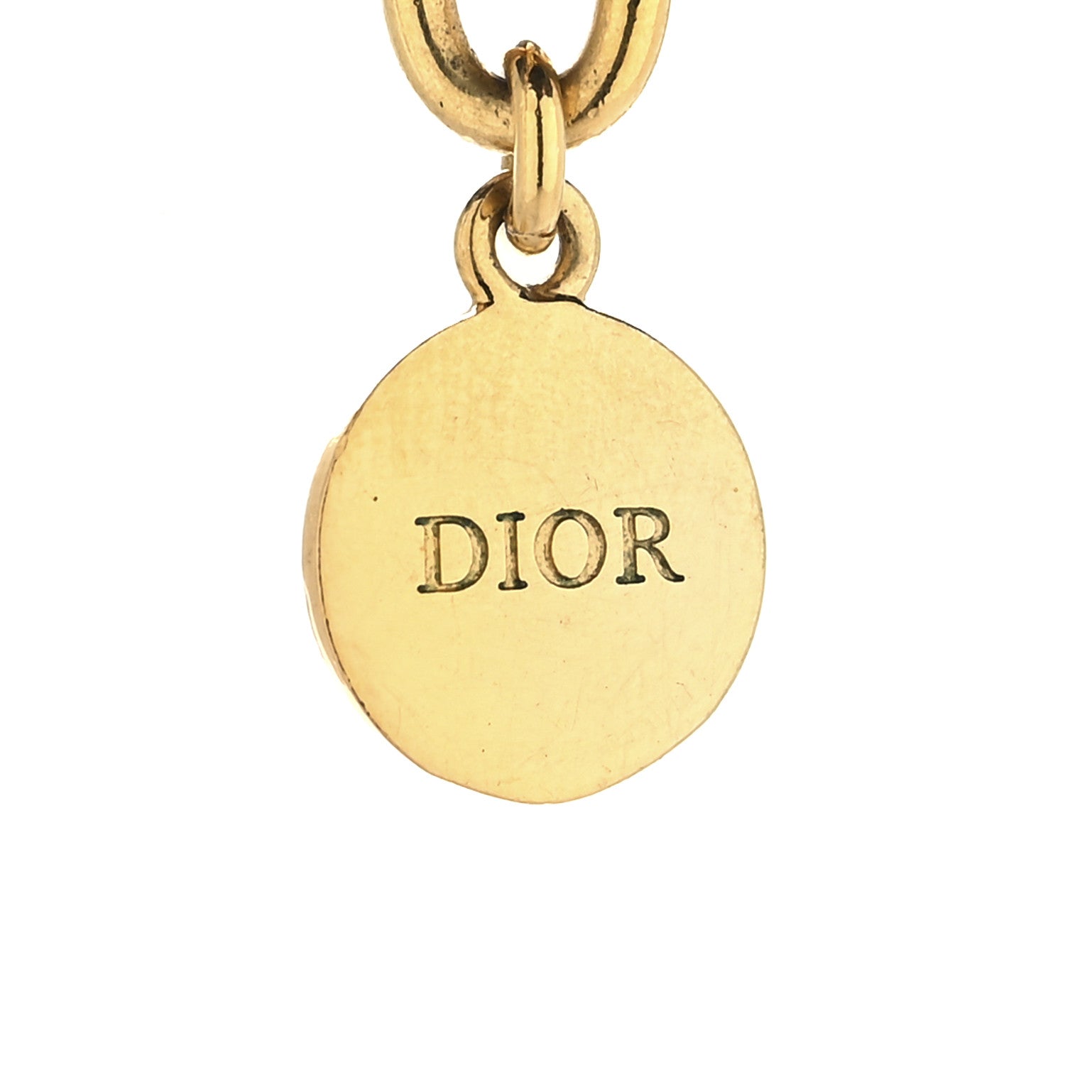 Metal CD Choker Necklace Gold