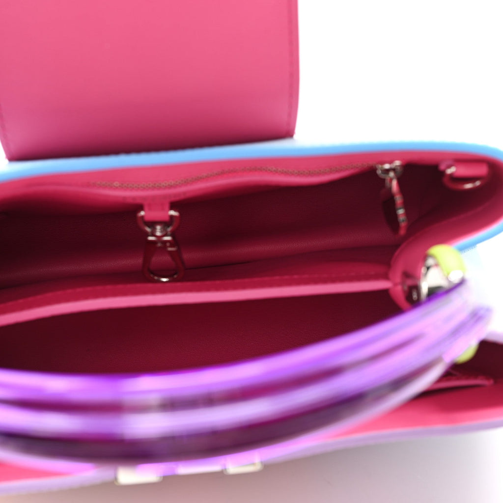 Calfskin Plexiglass ArtyCapucines PM Sam Falls Multicolor