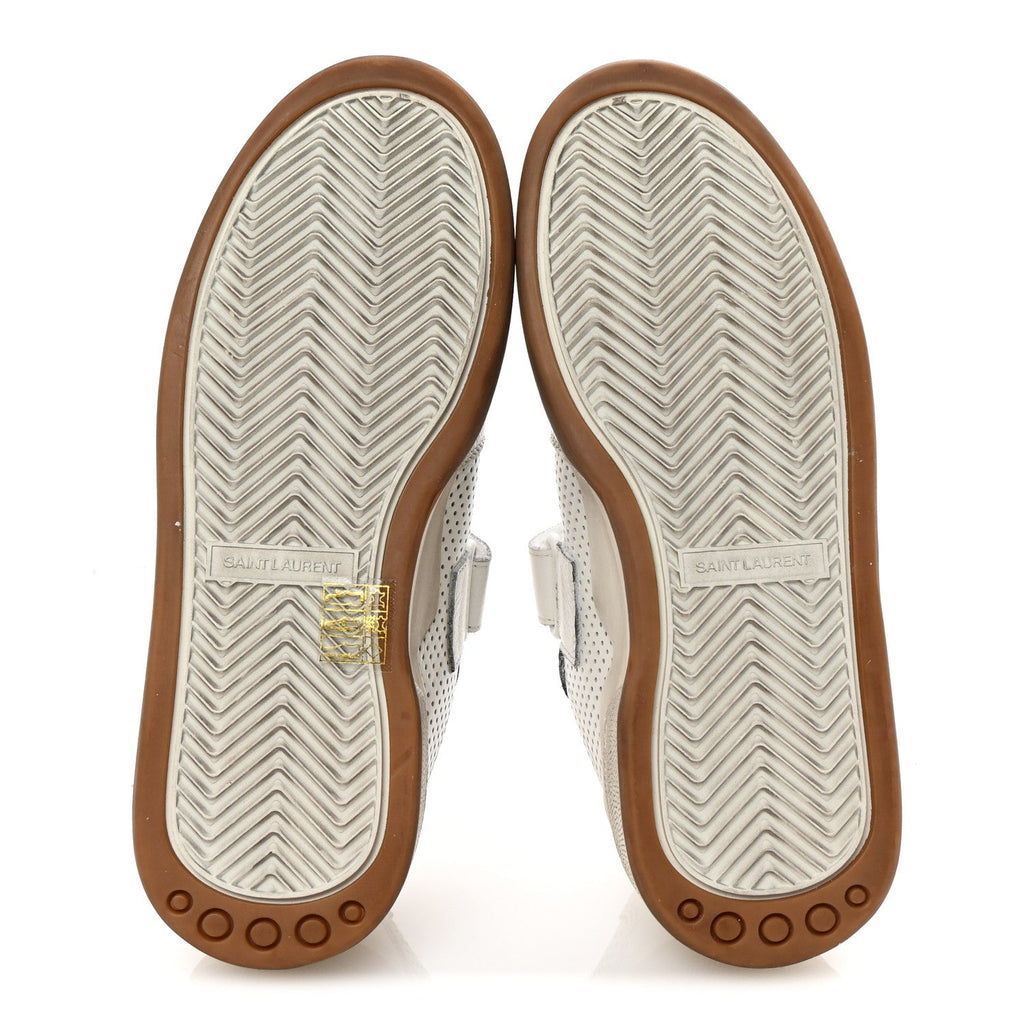 Calfskin Perforated Womens SL24 Sneakers 36 White