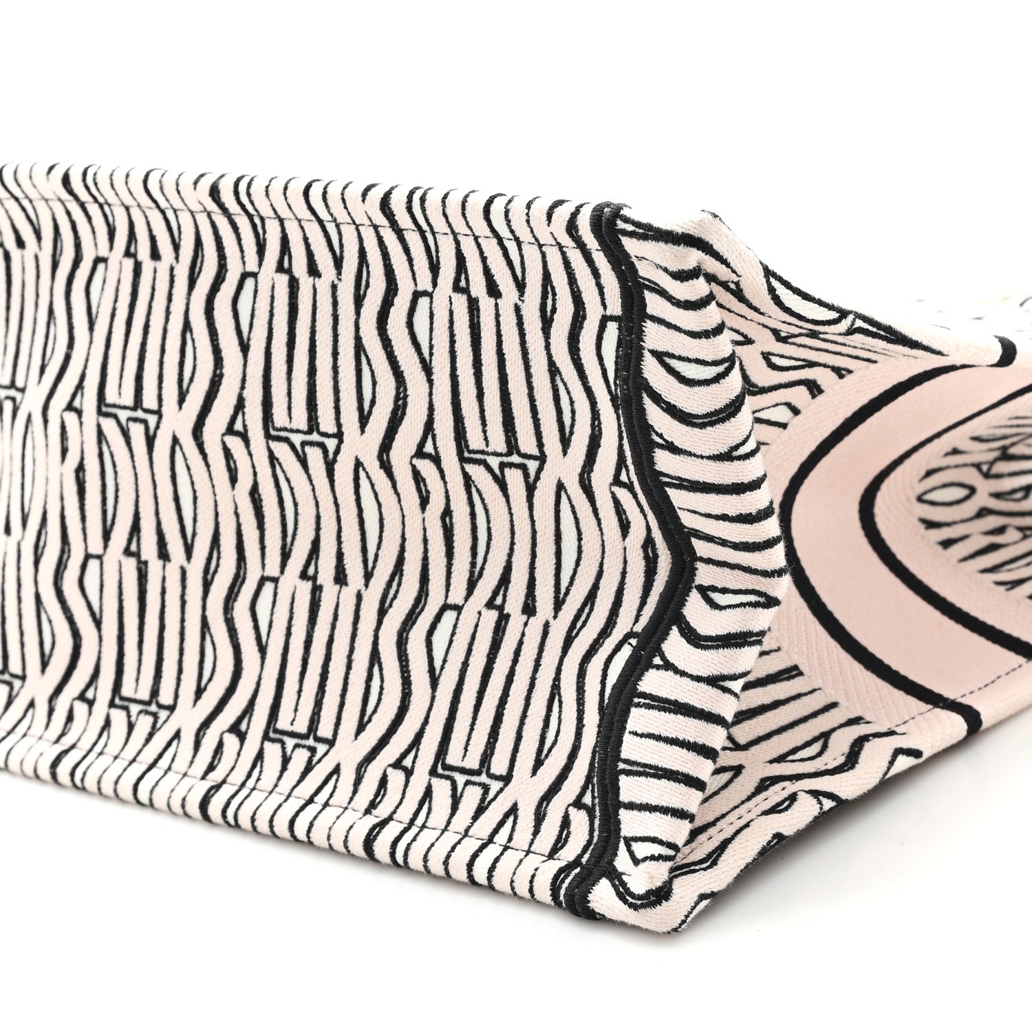 Canvas Embroidered Medium Miss Dior Graffiti Book Tote Pink