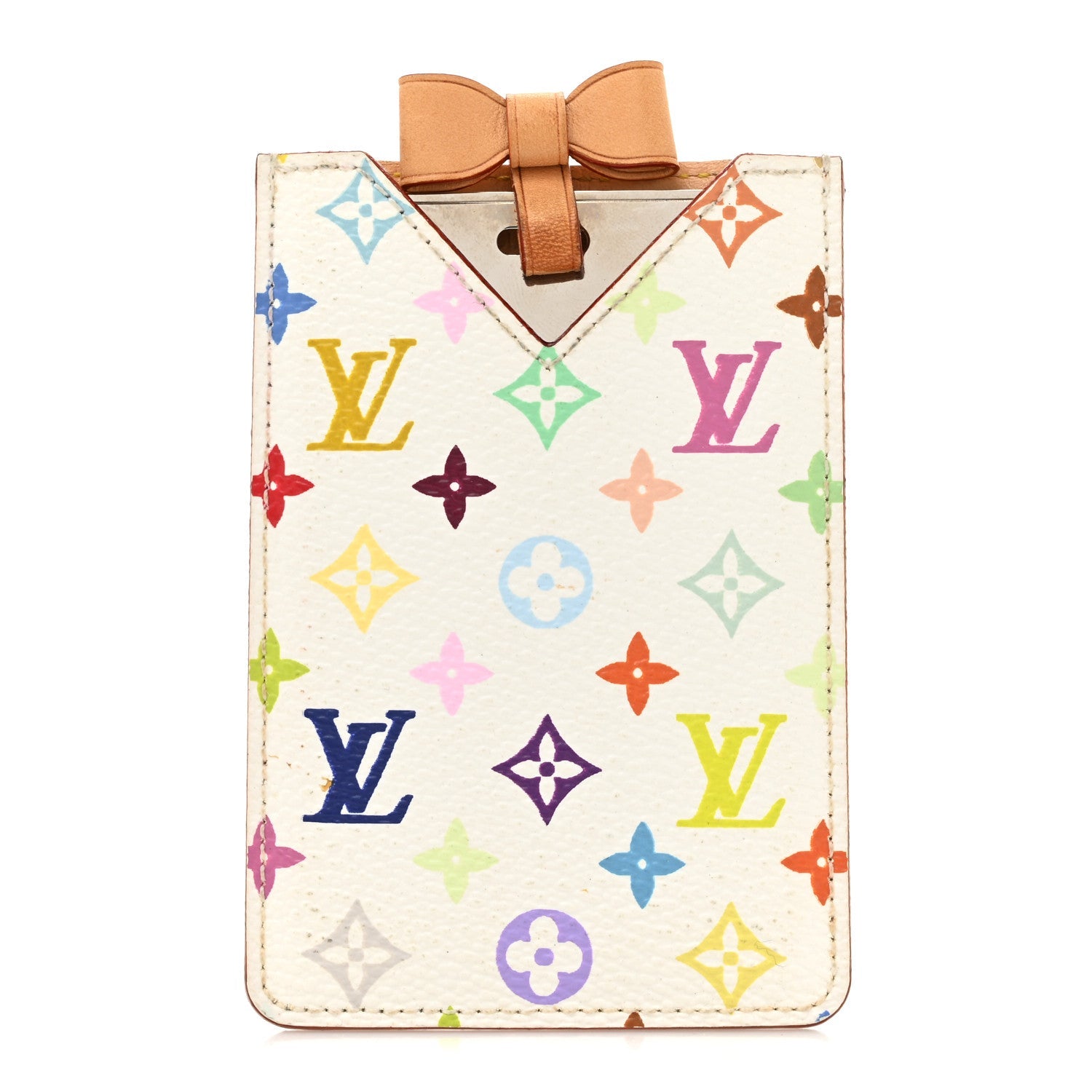 Monogram Multicolor Mirror and Case Pouch White