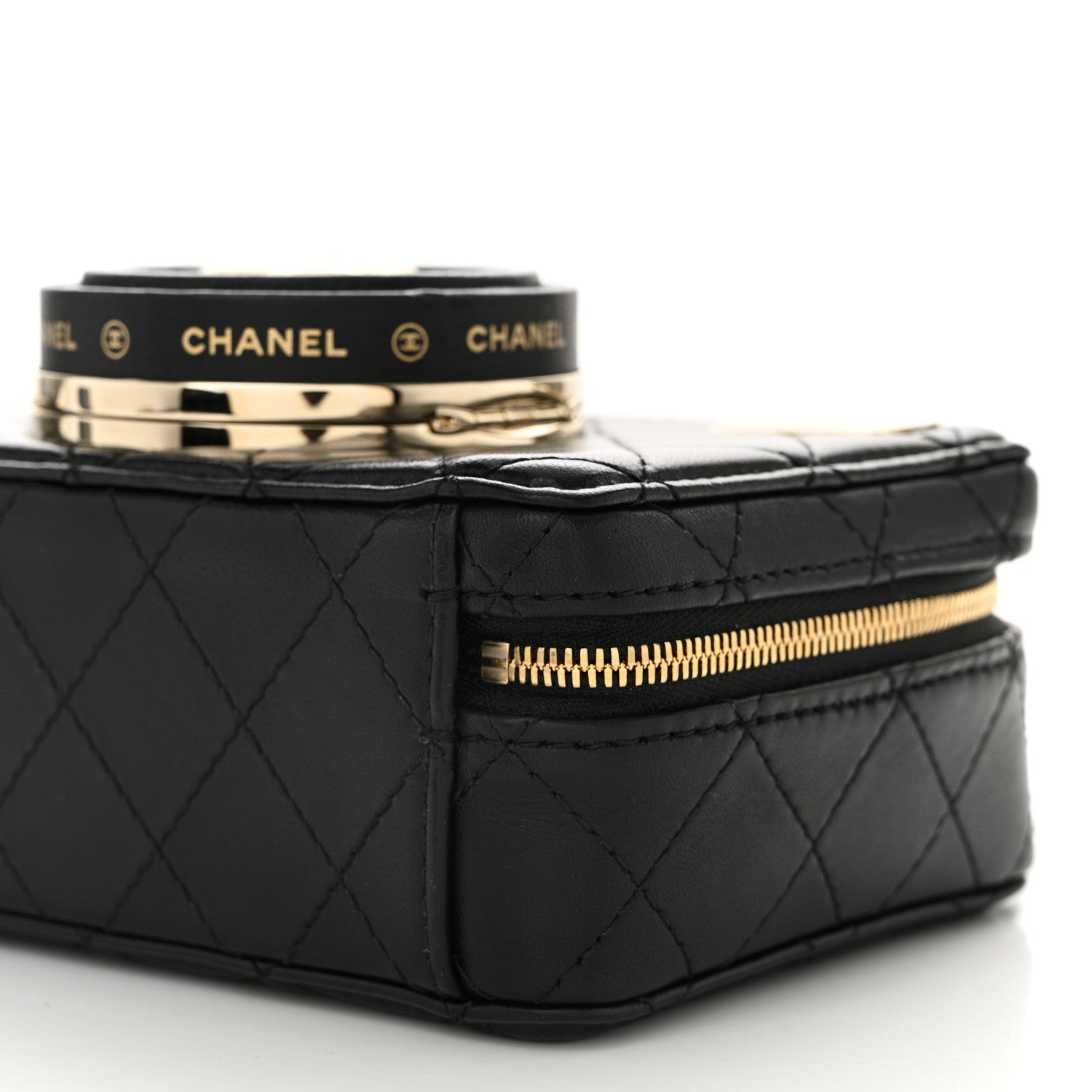 Lambskin Quilted Coco Click Bag Black