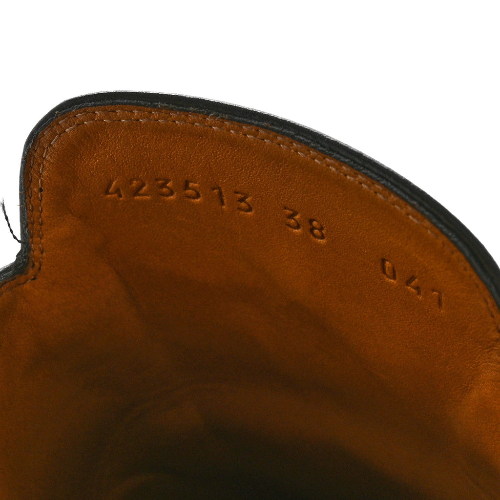 Calfskin Womens Princetown Slippers 38 Black