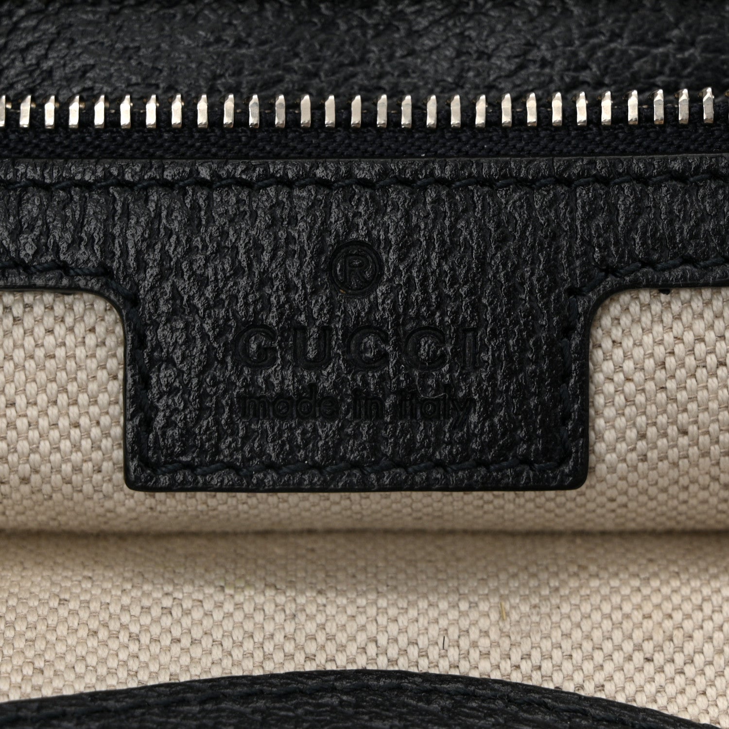 GG Supreme Monogram Textured Calfskin Web Medium Ophidia Shopping Tote Beige Blue