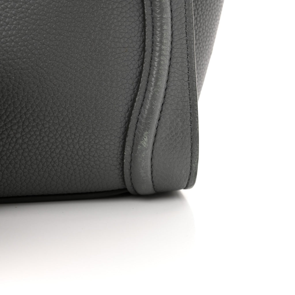 Drummed Calfskin Nano Luggage Kohl