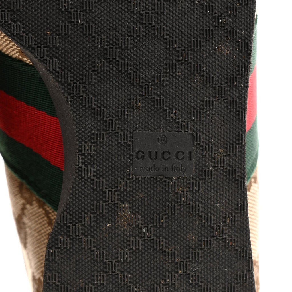 GG Monogram Suede Vintage Web Womens Sneakers 35.5 Dark Chestnut