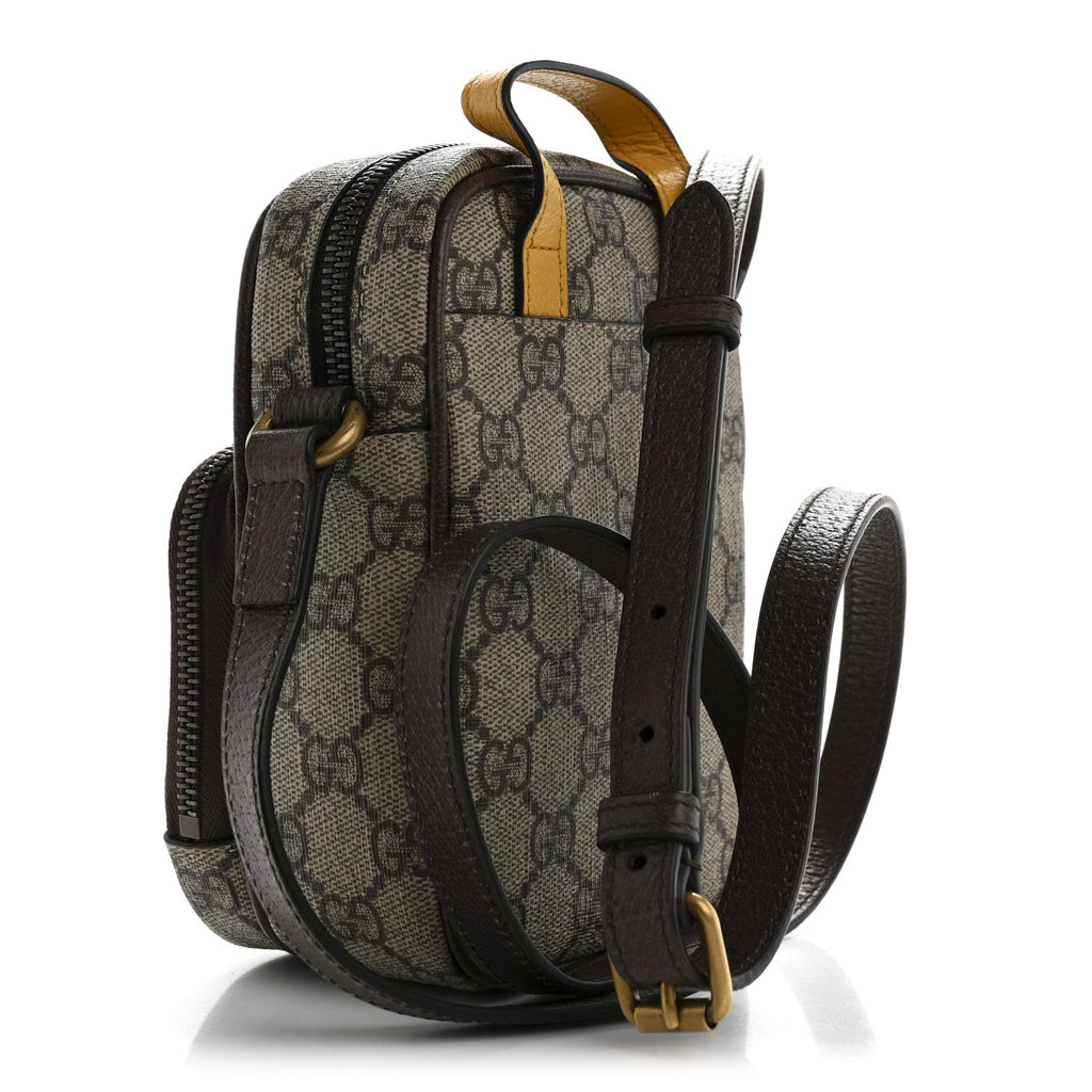 GG Supreme Monogram Mini Neo Vintage Double Zip Messenger Bag Beige New Acero Crop