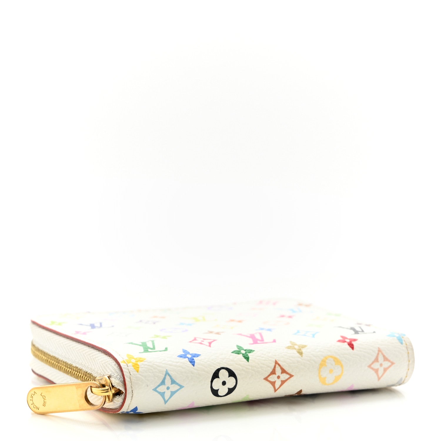 Monogram Multicolor Zippy Coin Purse Wallet White Litchi