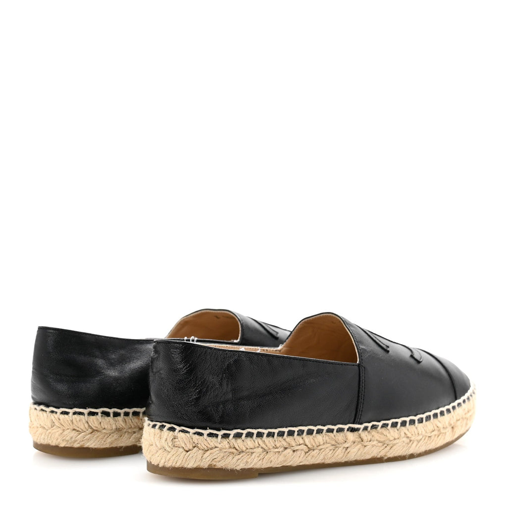 Lambskin CC Espadrilles 37 Black