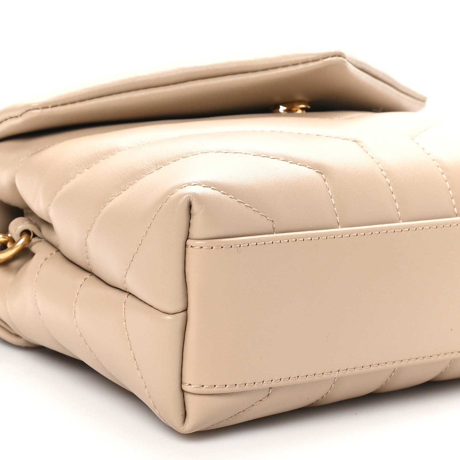 Calfskin Y Quilted Monogram Toy Loulou Crossbody Bag Dark Beige