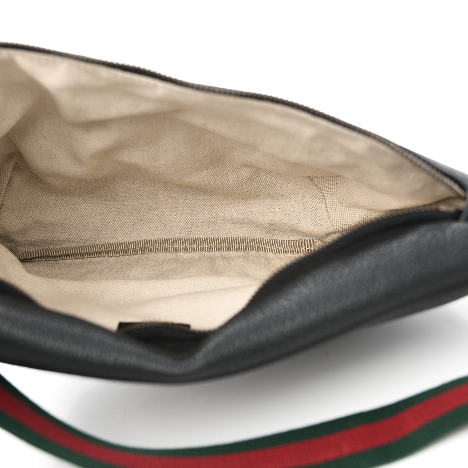 Grained Calfskin Logo Belt Bag Black