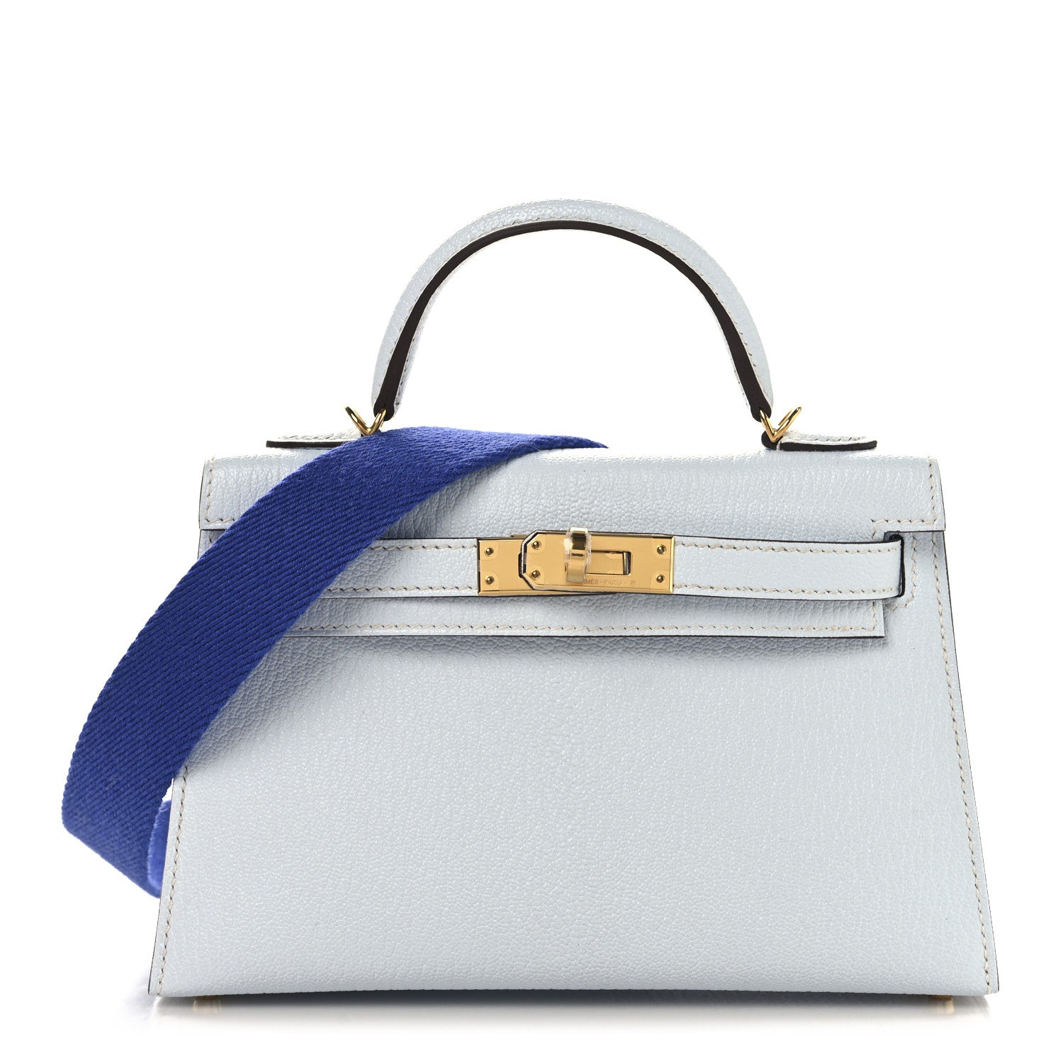 Chevre Mysore Mini Kelly Sellier 20 Bleu Brume Bleu Electrique