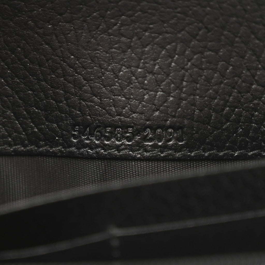 Dollar Calfskin GG Supreme Monogram Petite GG Marmont Wallet Chain Bag Black Beige Ebony