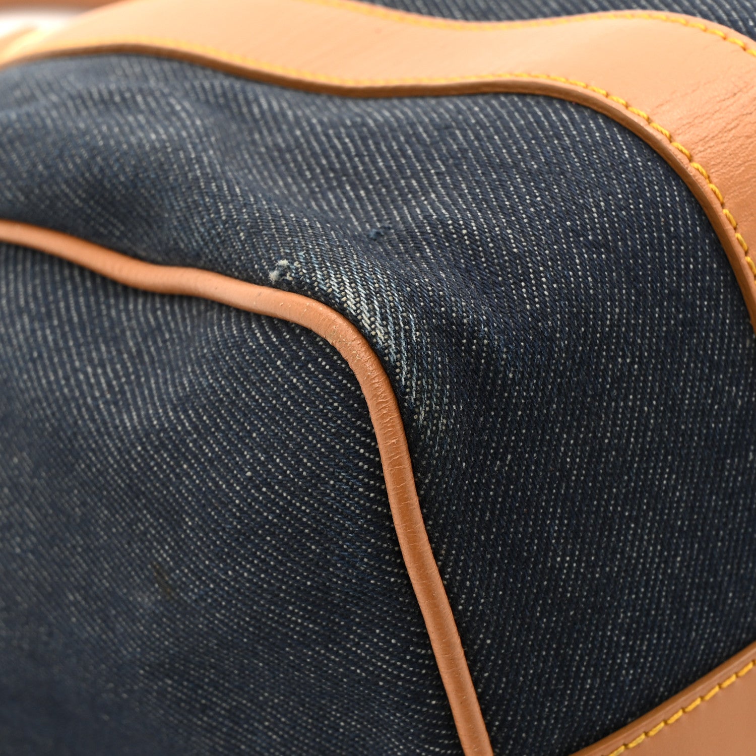 Denim Calfskin Boston Bag Blue