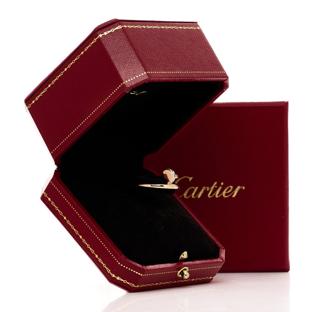 18K Pink Gold Diamond Juste Un Clou Ring 53 6.25