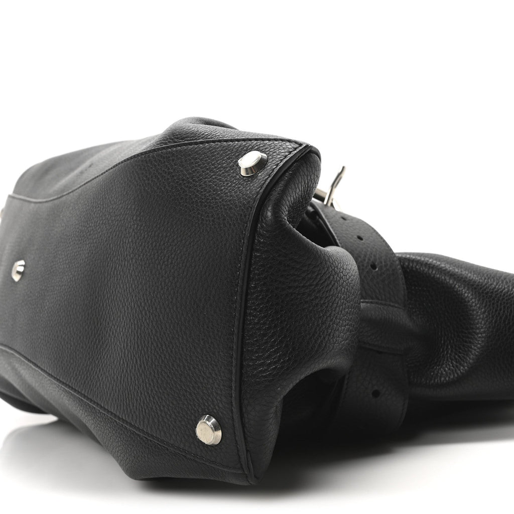 Grained Calfskin Waist Bag Black