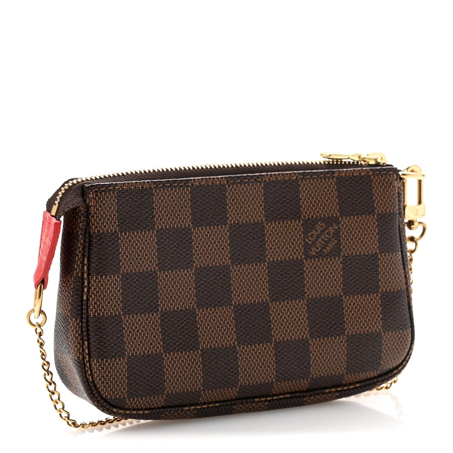 Damier Ebene 2019 Christmas Animation Mini Pochette Accessories Red