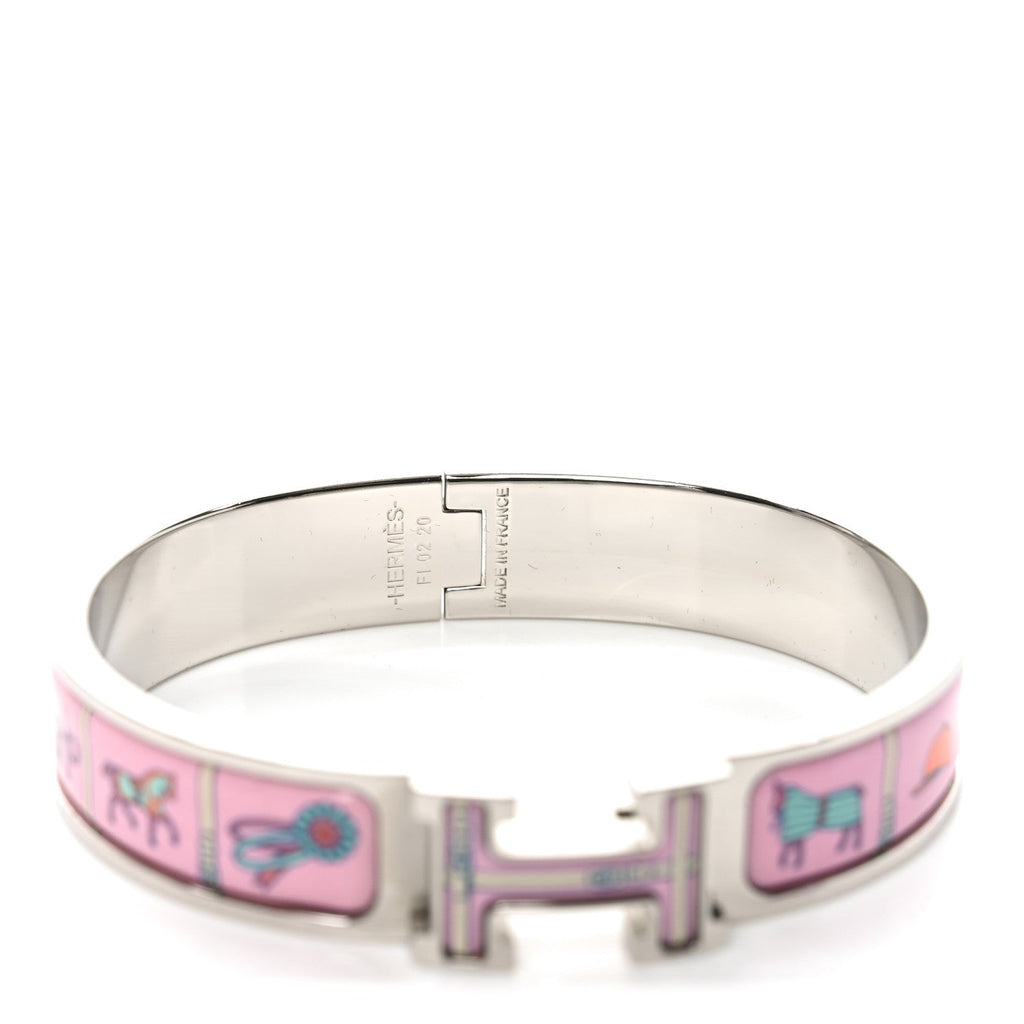 Enamel Printed Narrow Couvertures et Tenues de Jour Clic Clac H Bracelet PM Color Patch