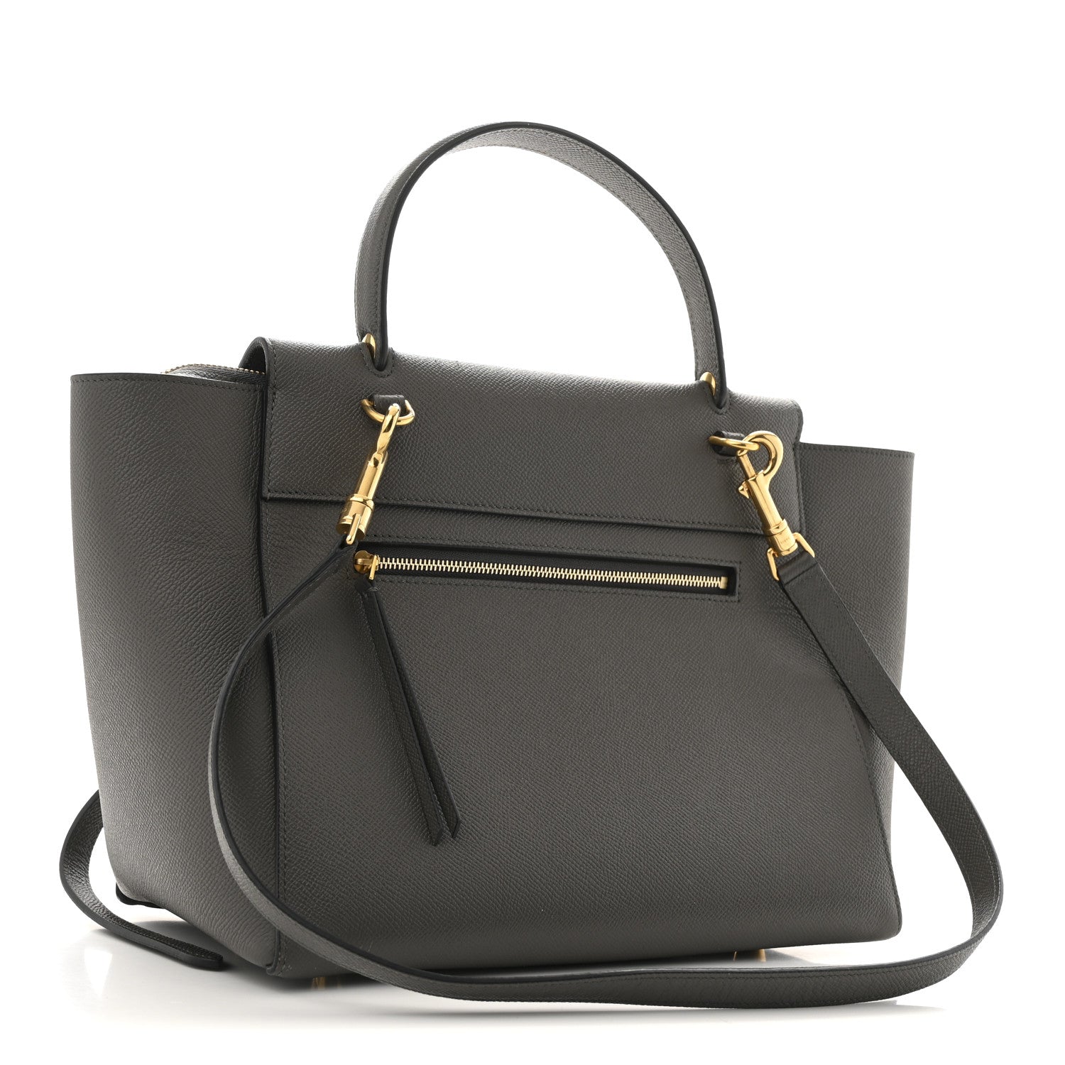 Grained Calfskin Mini Belt Bag Grey