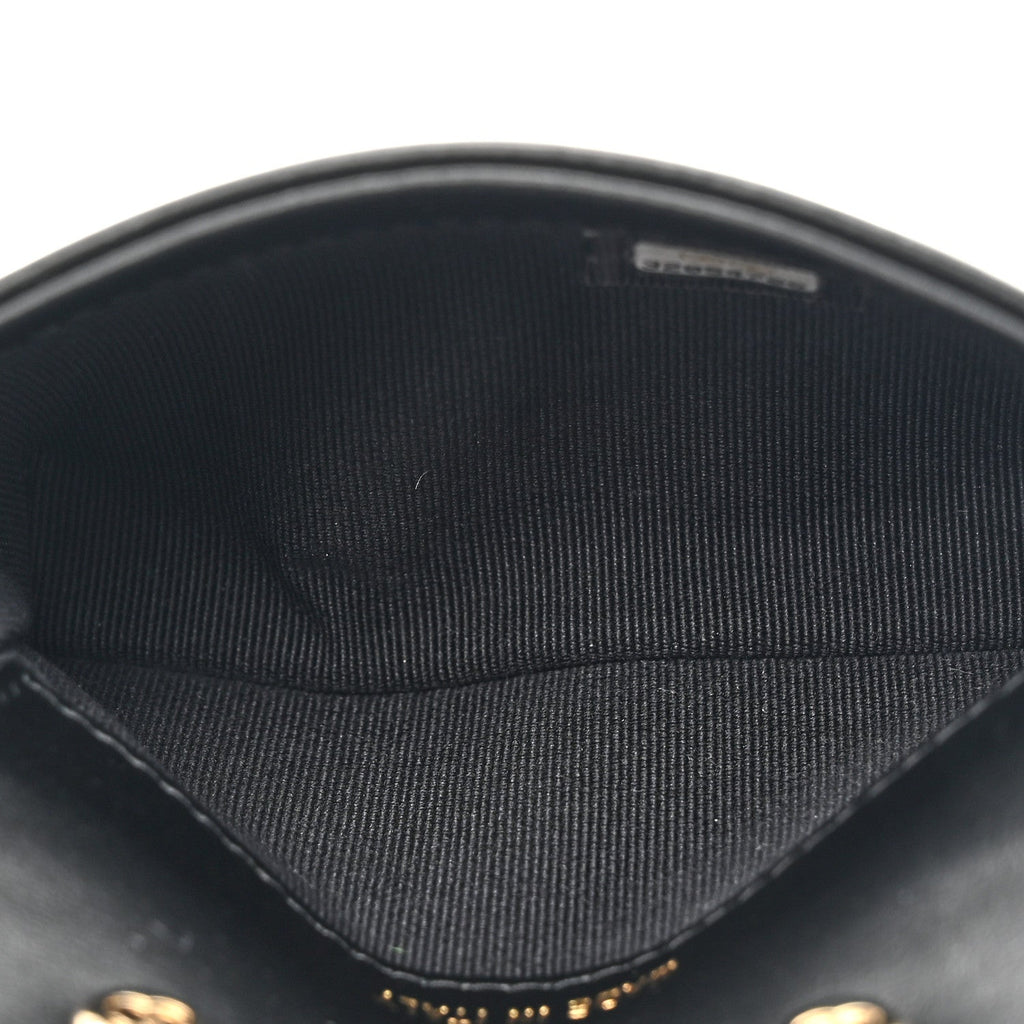 Caviar Chevron Quilted Boy Flap Waist Belt Bag Black