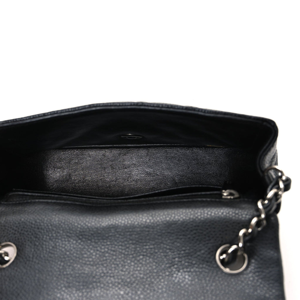 Caviar Quilted Mini Rectangular Flap Black