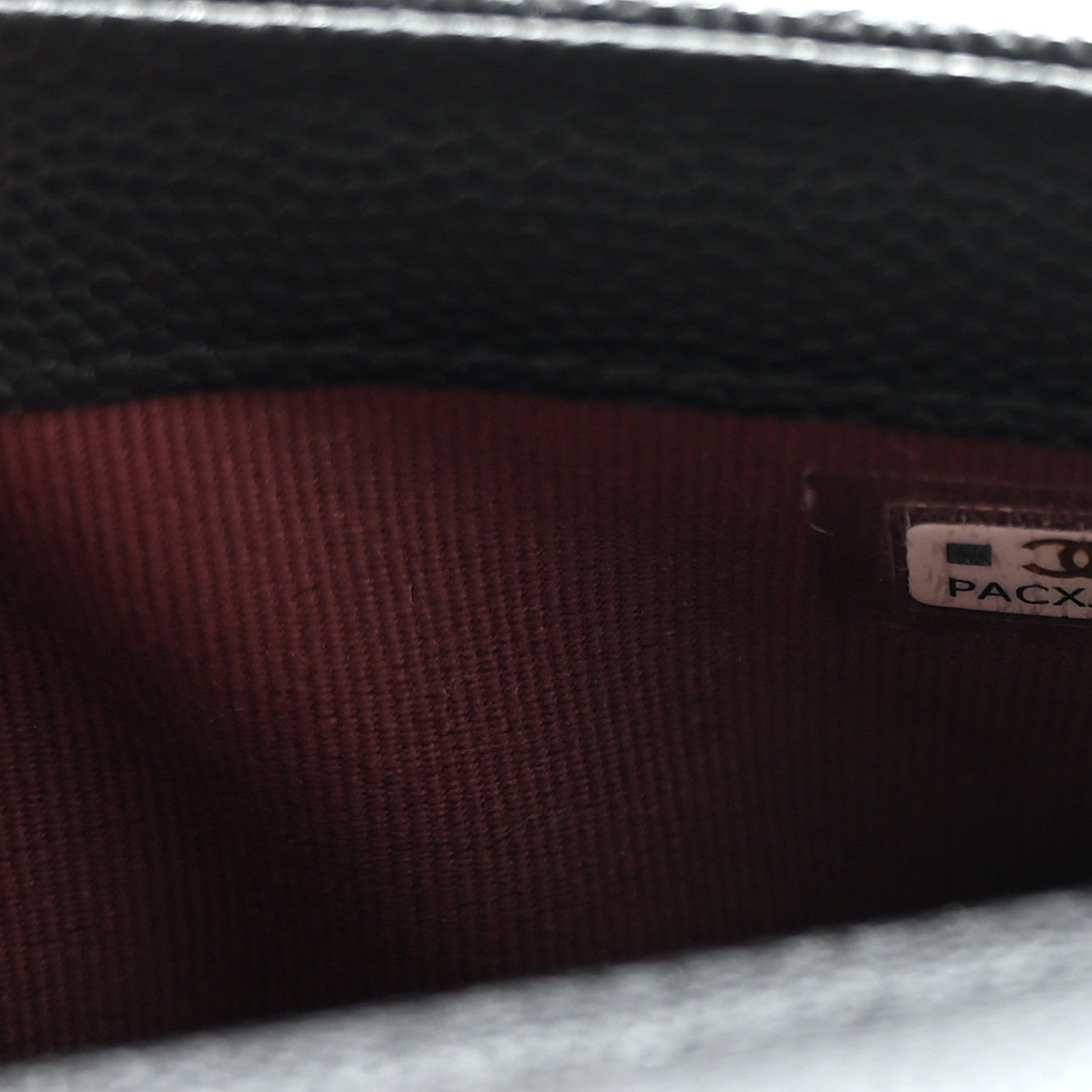 Caviar Quilted Flap Phone Holder With Chain Black