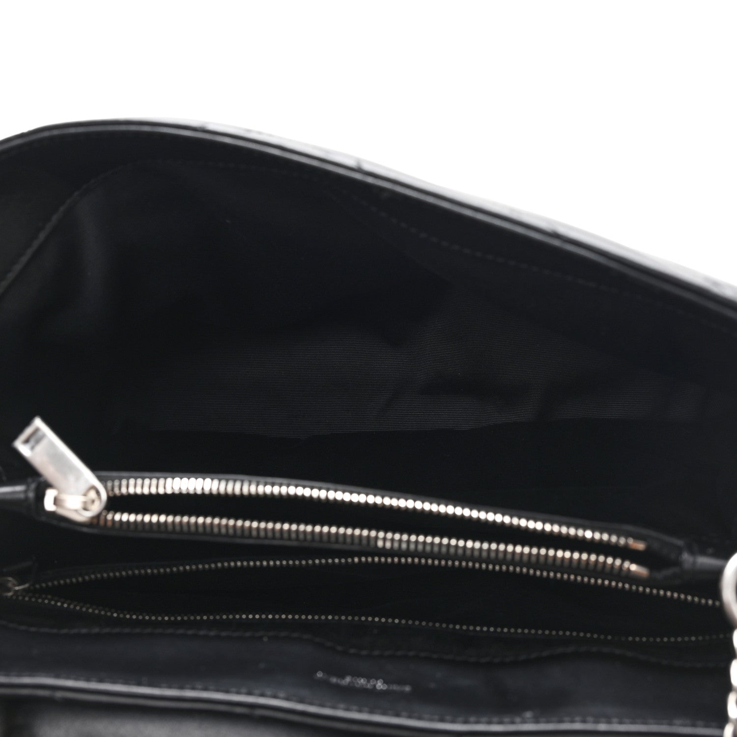 Calfskin Y Quilted Monogram Medium Loulou Chain Satchel Black