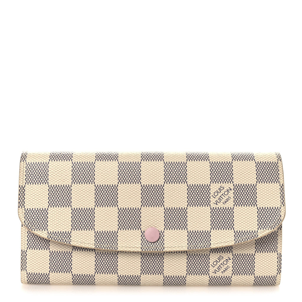 Damier Azur Emilie Wallet Rose Ballerine
