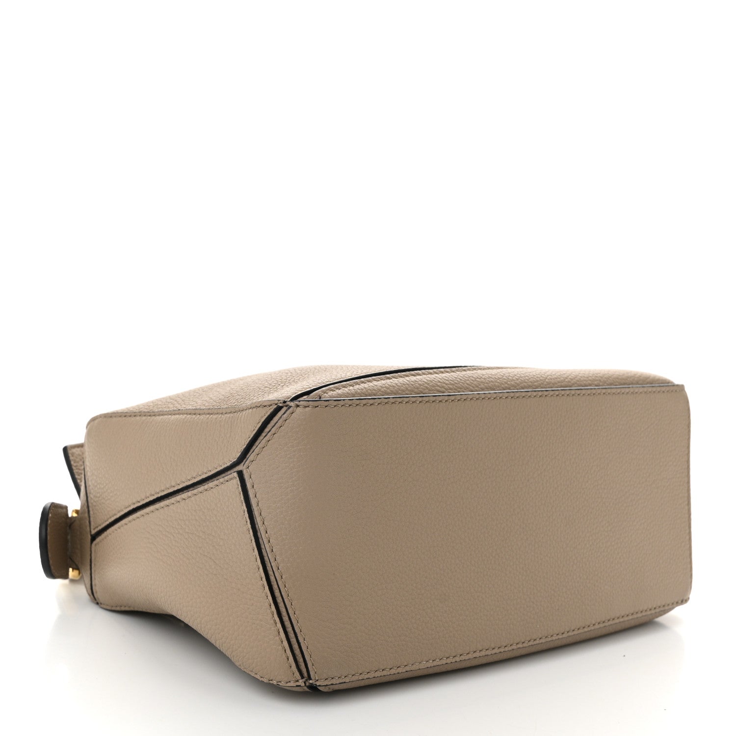 Grained Calfskin Small Puzzle Bag Sand