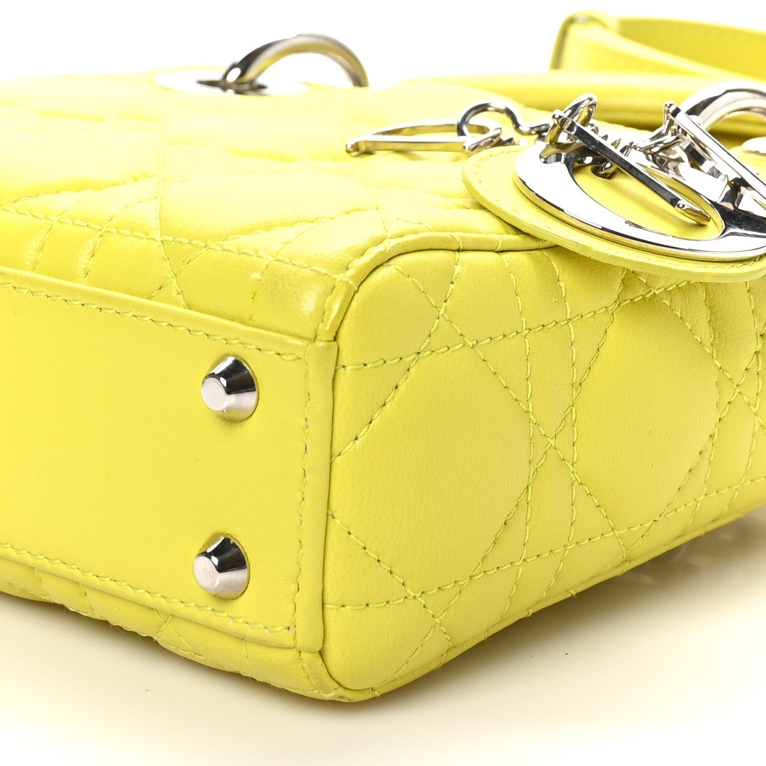 Lambskin Cannage Nano Lady Dior Acid