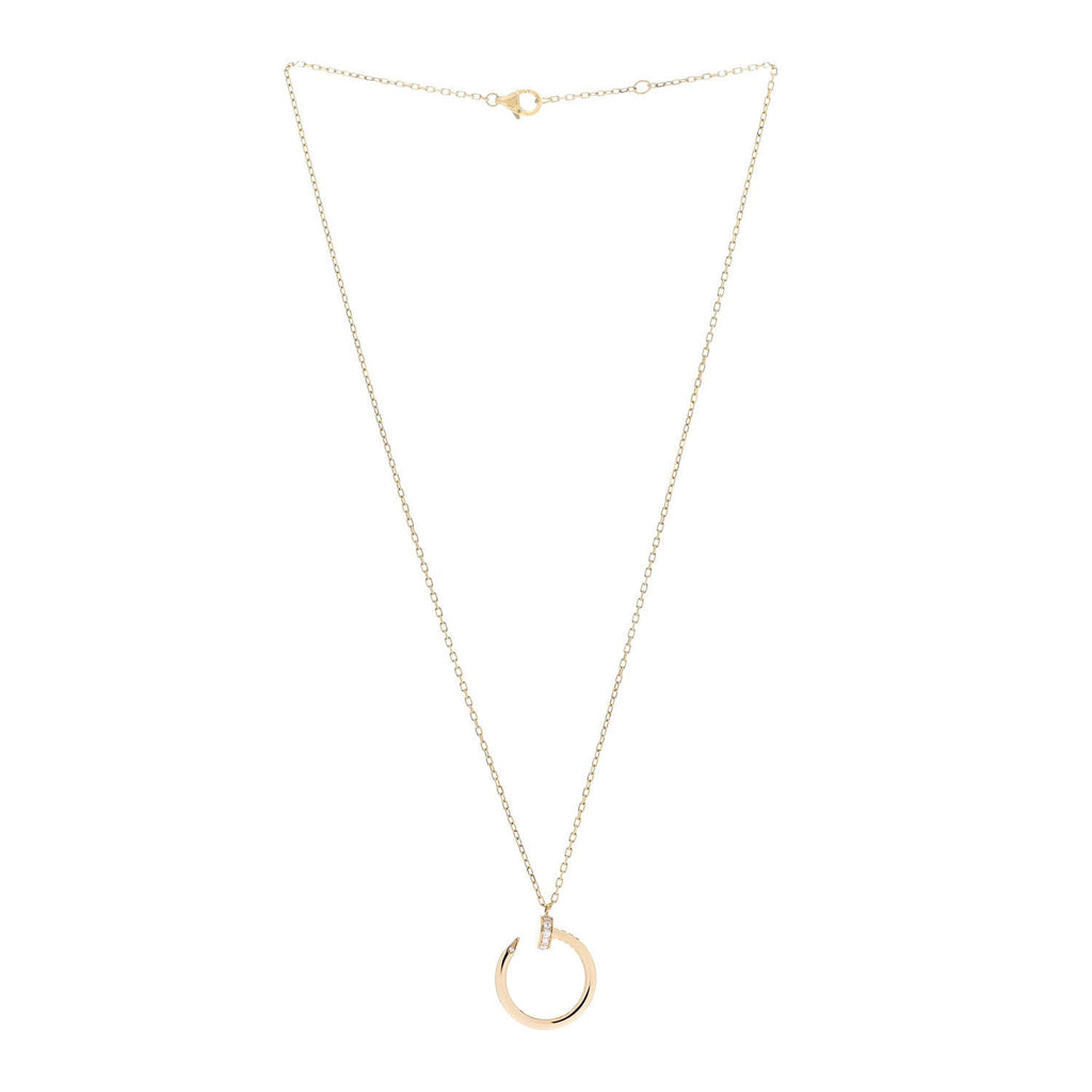18K Yellow Gold Diamond Juste Un Clou Pendant Necklace