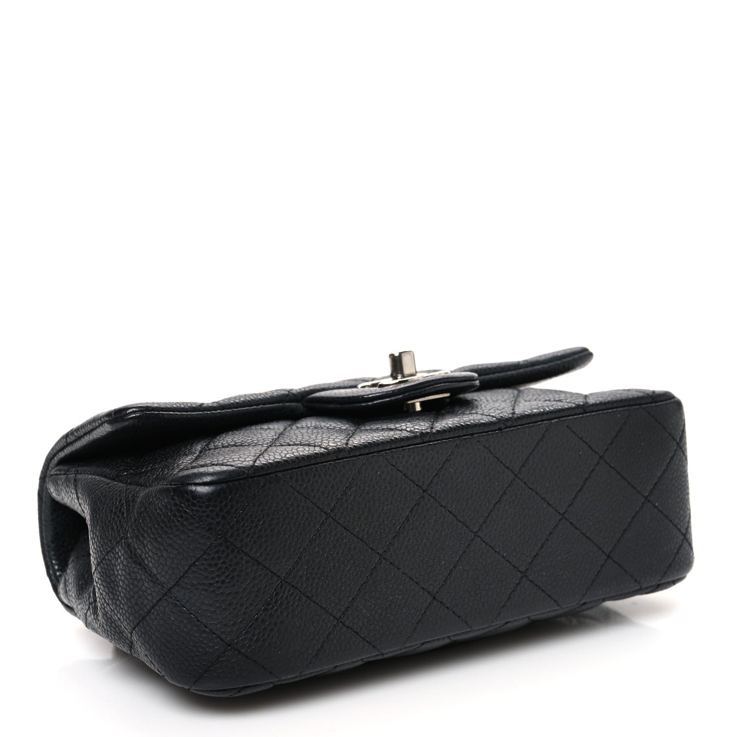 Caviar Quilted Mini Rectangular Flap Black