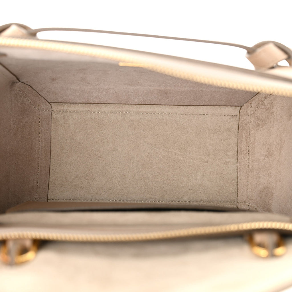Grained Calfskin Micro Belt Bag Light Taupe