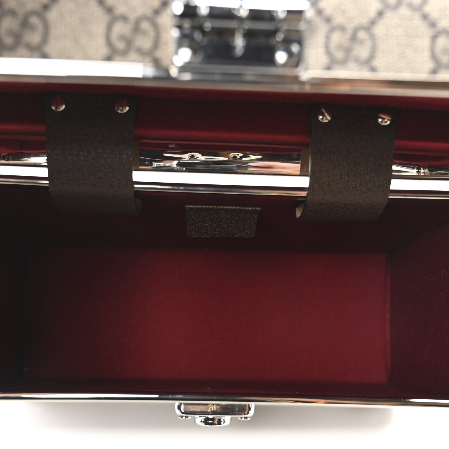 GG Supreme Monogram Globe-Trotter Beauty Case Brown