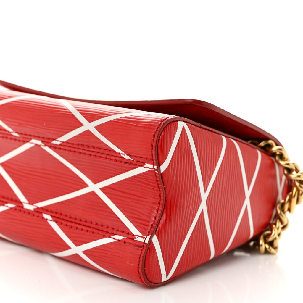 Epi Malletage Twist Shoulder Bag PM Rouge