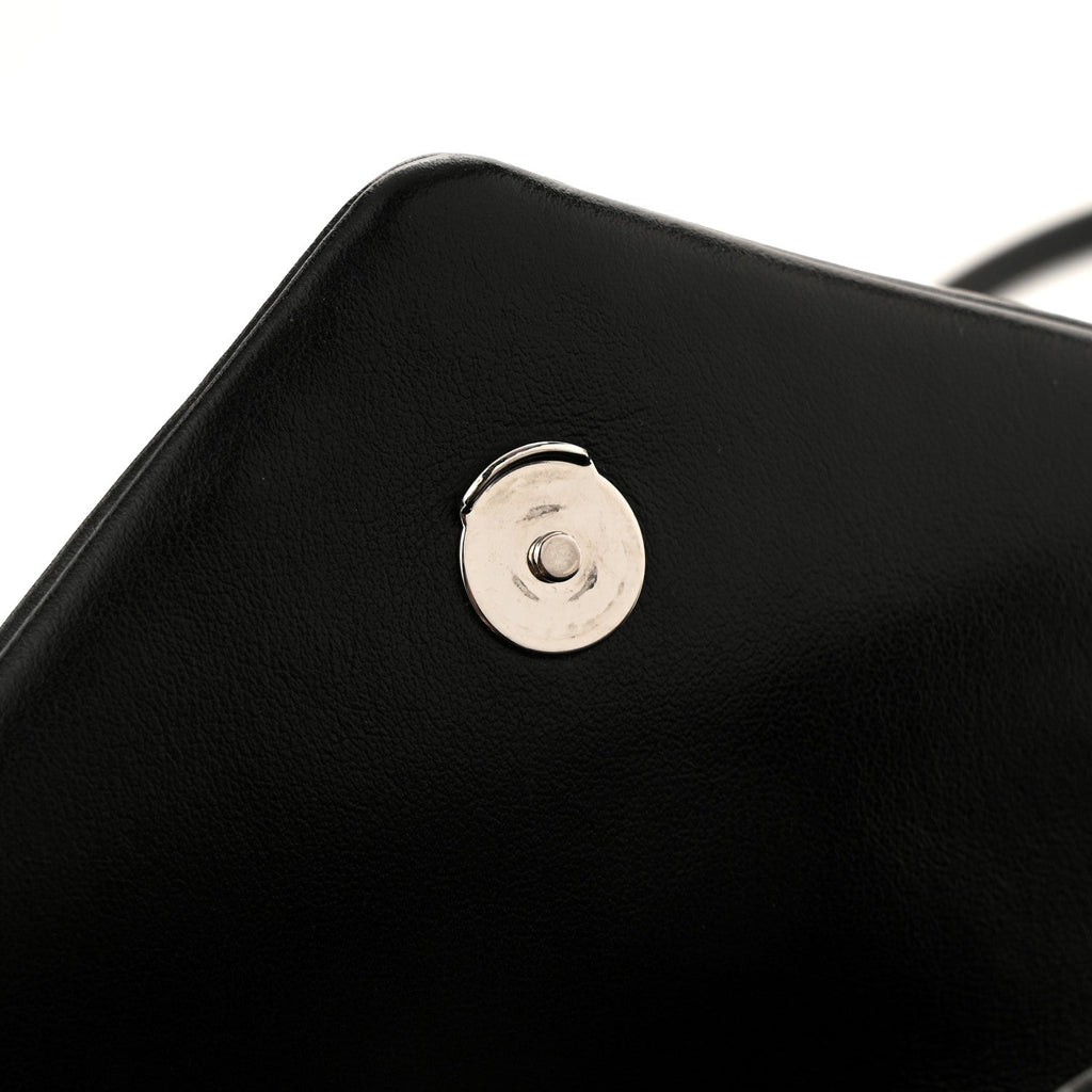 Calfskin Y Quilted Monogram Toy Loulou Crossbody Bag Black