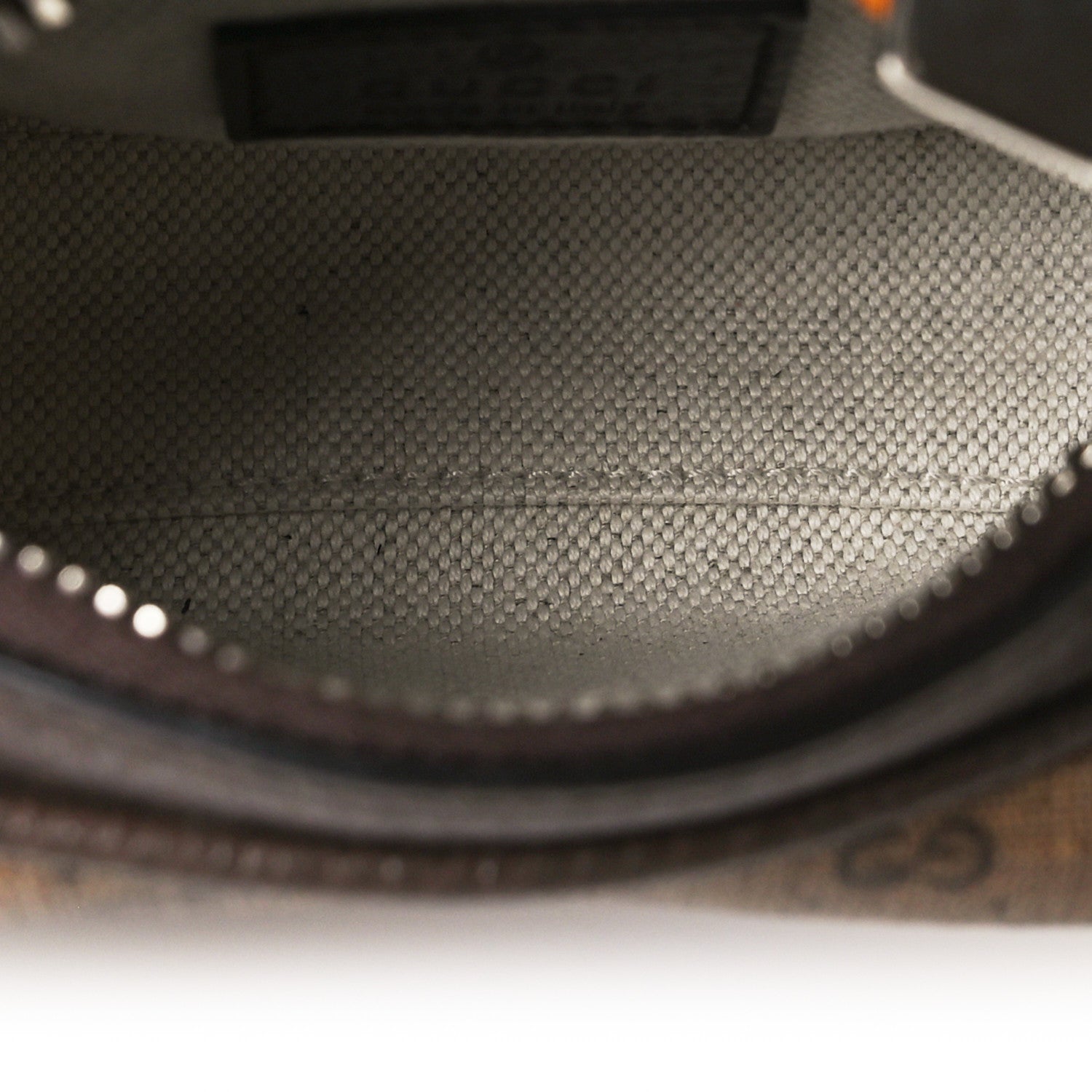 GG Supreme Monogram Textured Calfskin Web Mini Attache Hobo Beige Ebony New Acero