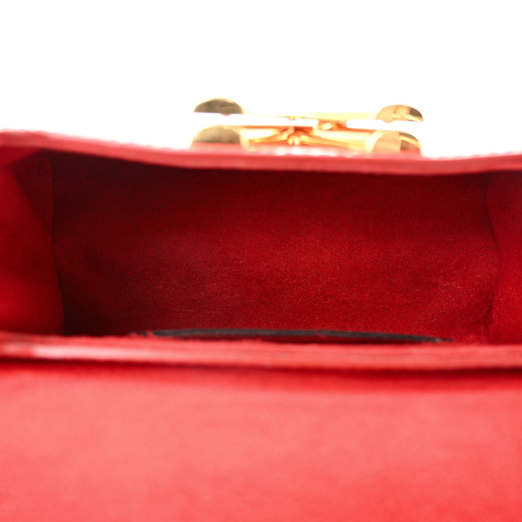 Epi Malletage Twist Shoulder Bag PM Rouge