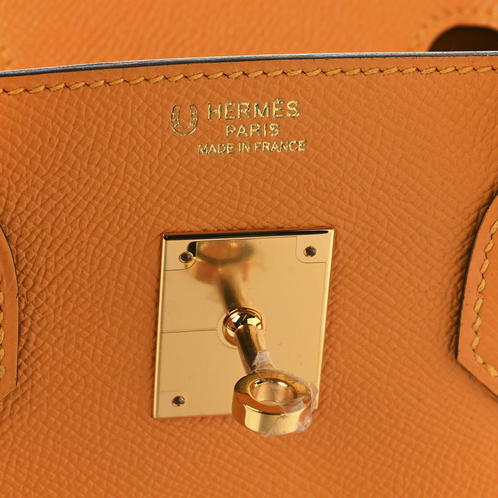 Epsom Horseshoe Birkin 30 Jaune D'Or