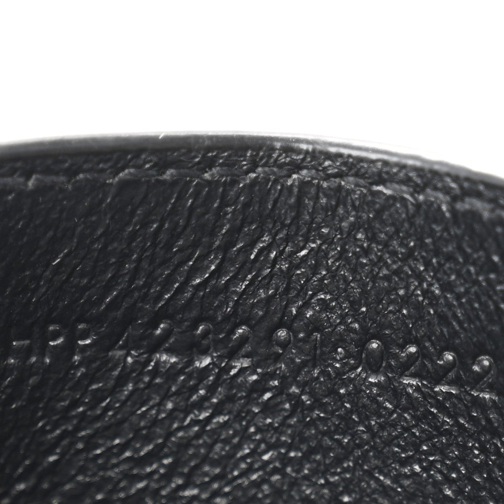 Grain De Poudre Matelasse Chevron Monogram Credit Card Case Black