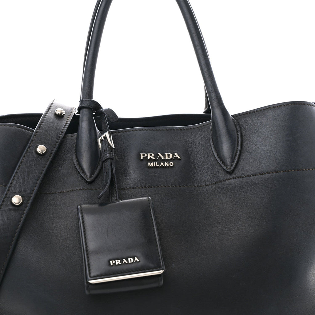 City Calf Tote Black