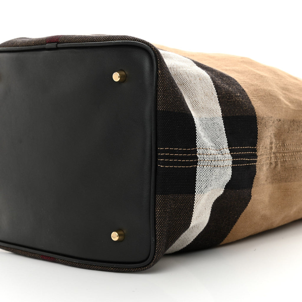 Canvas Mega Check Medium Ashby Hobo Black