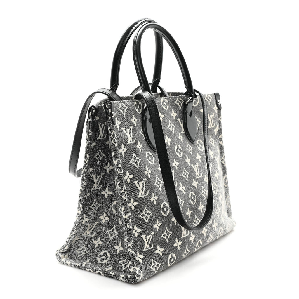 Monogram Jacquard Denim Onthego MM Black