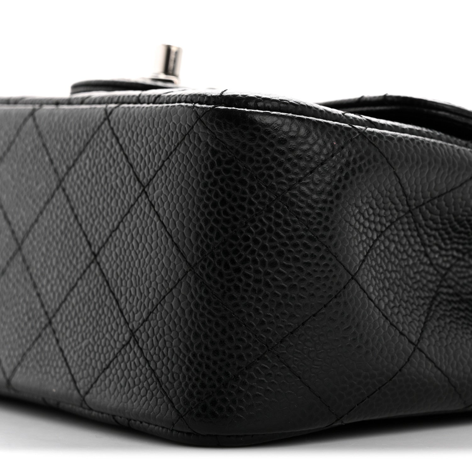 Caviar Quilted Mini Square Flap Black