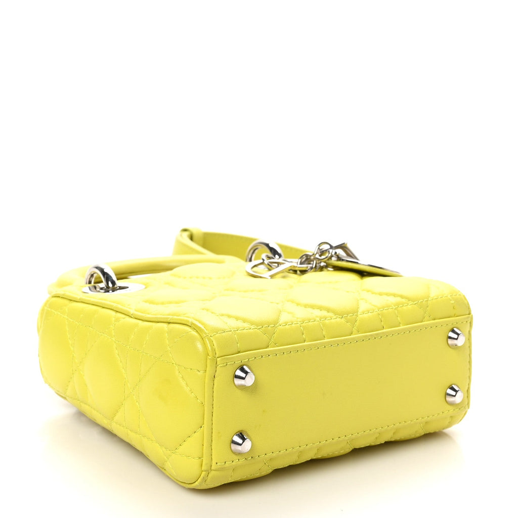 Lambskin Cannage Nano Lady Dior Acid