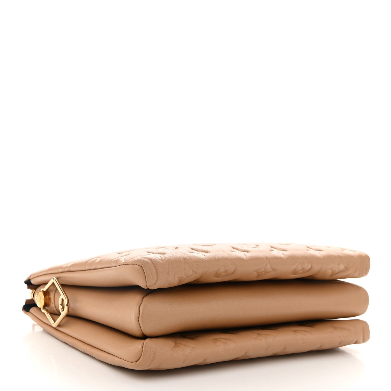 Lambskin Embossed Monogram Coussin PM Taupe