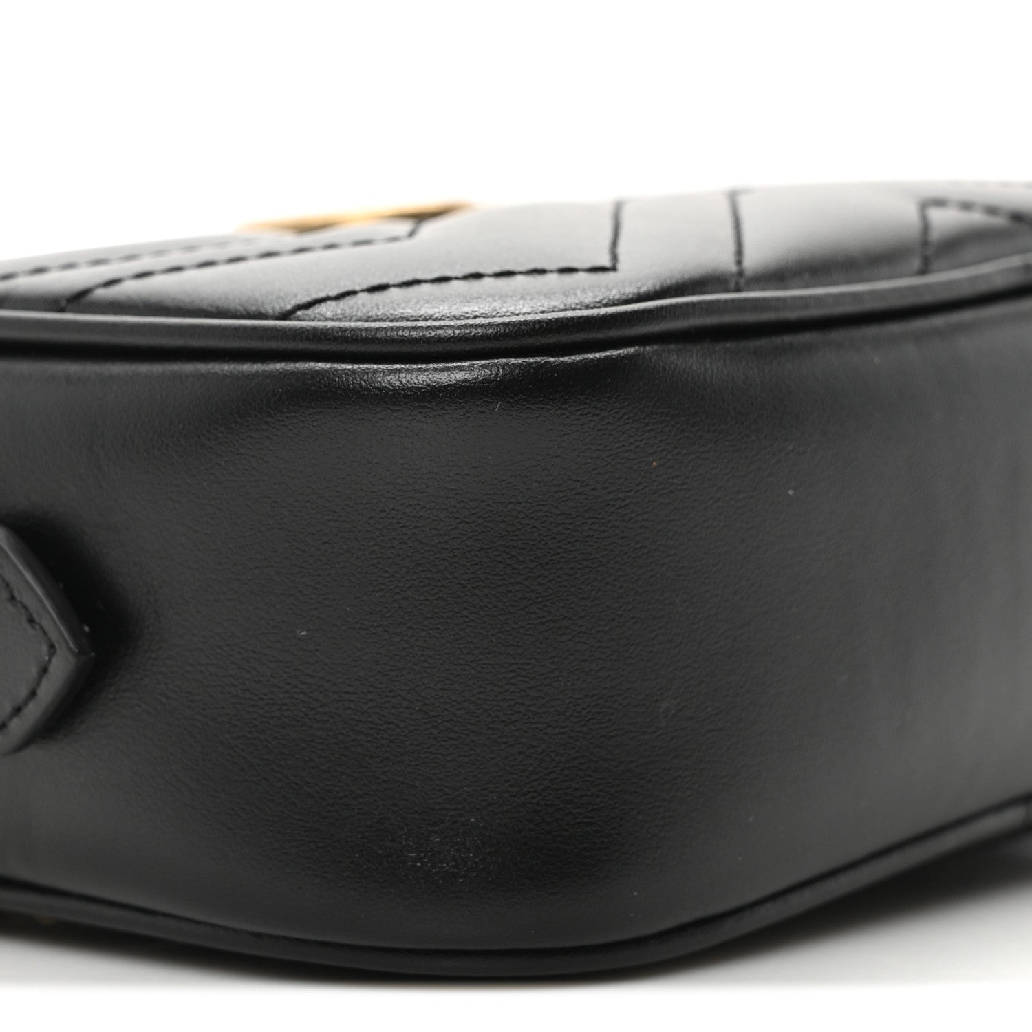 Calfskin Matelasse Mini GG Marmont Chain Shoulder Bag Black